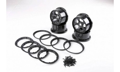 Poison 5 Spoke Rims Set (Gen 4) 4Pcs PLUS Beadlocks for Baja 5T | Rovan Sports